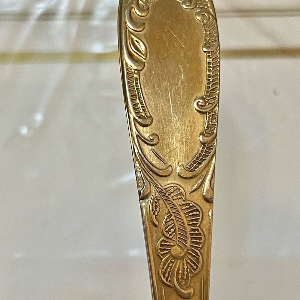 VTG Soviet Gold-Plated Flatware Set USSR 22 pcs Spoons, Forks, Knives Box - Picture 9 of 13